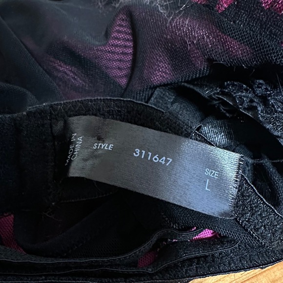 Corset Women L Whimisigoth Romantic Coquette‎ Floral Lace Bow Ruffle Top Boning - Picture 8 of 10